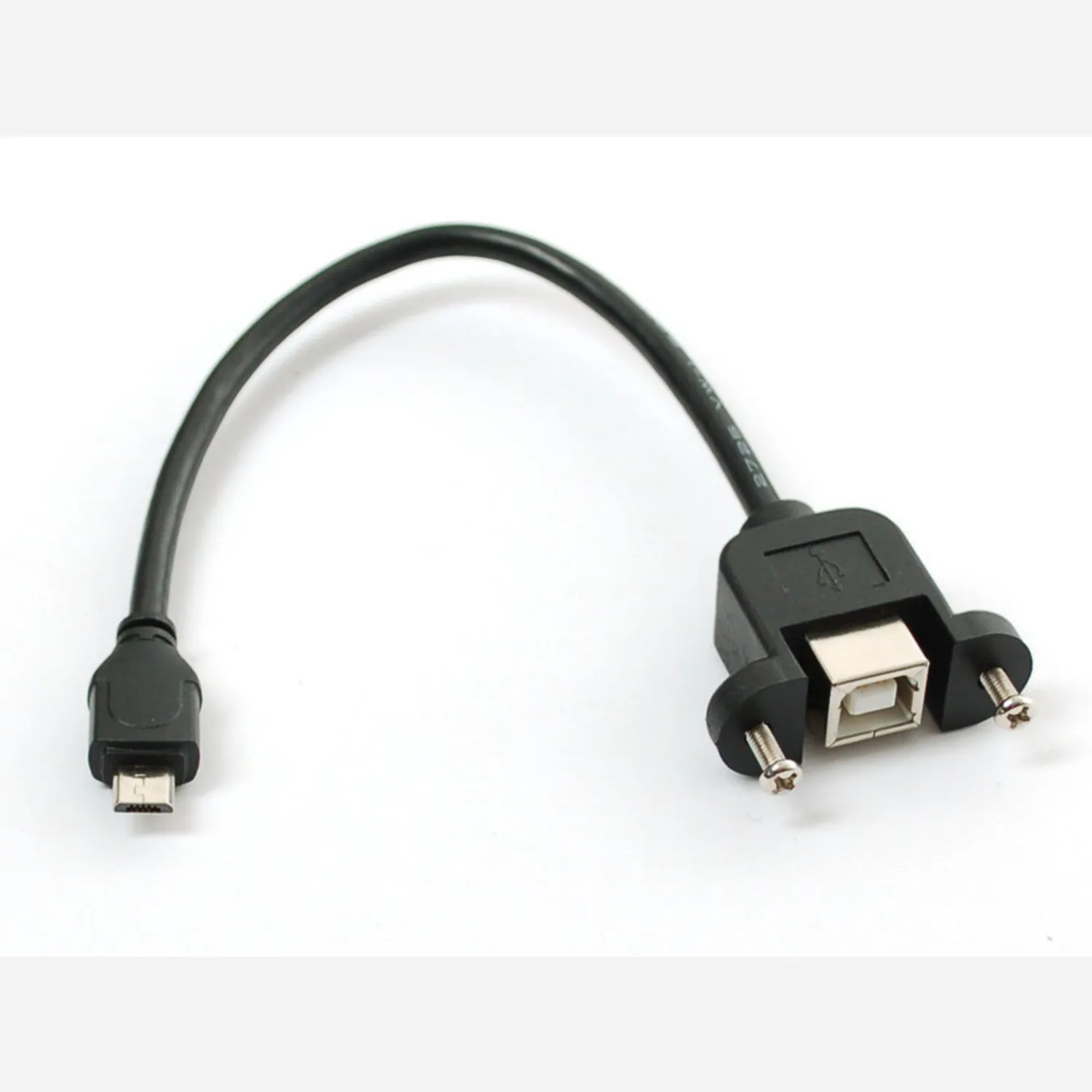 Photo of Panel Mount USB Cable - B Female to Micro-B Male