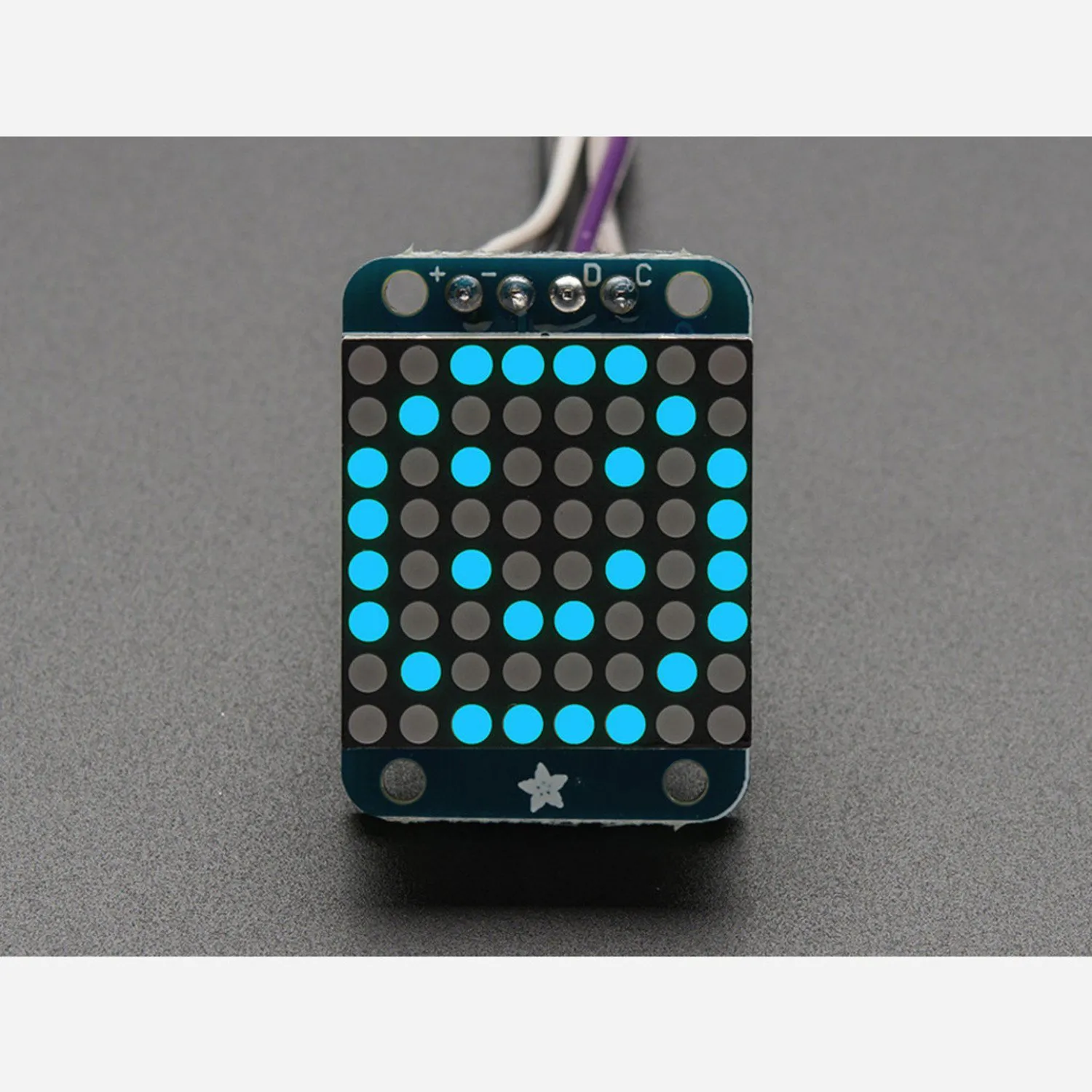 Photo of Adafruit Mini 0.7 8x8 LED Matrix w/I2C Backpack - Blue