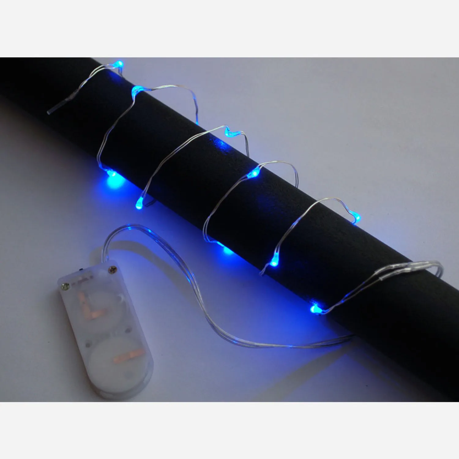 Photo of Wire Light LED Strand - 12 Blue LEDs + Coin Cell Holder