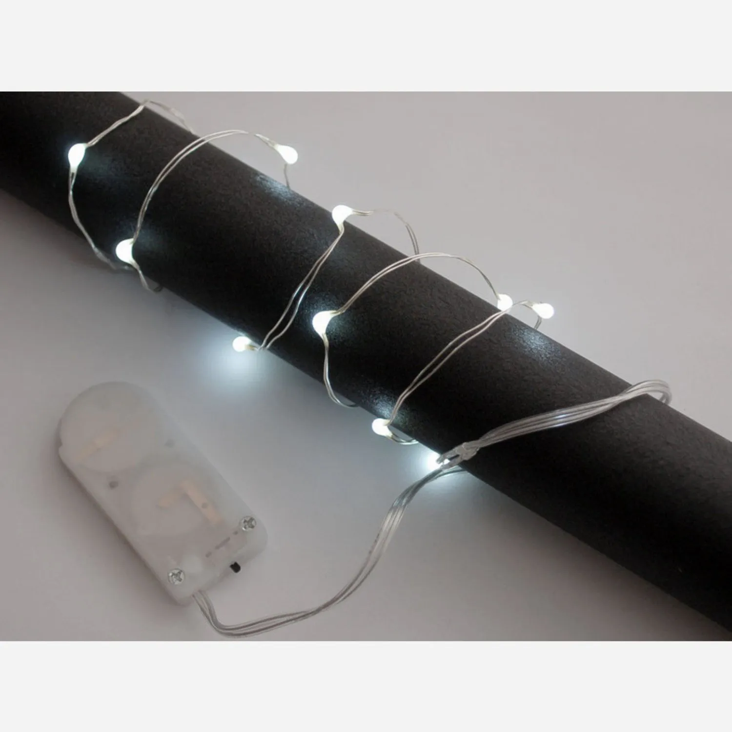 Photo of Wire Light LED Strand - 12 Cool White LEDs + Coin Cell Holder