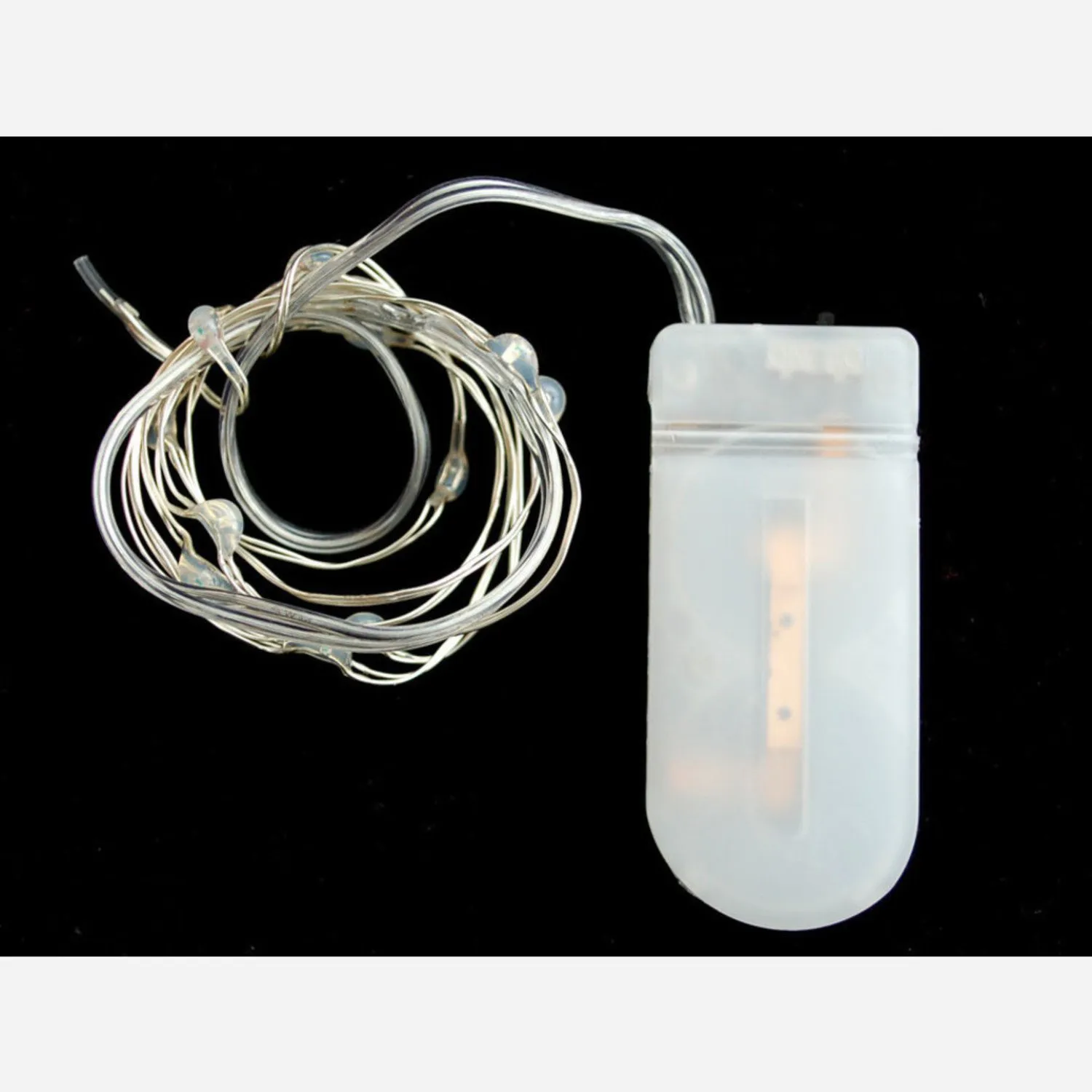 Photo of Wire Light LED Strand - 12 Warm White LEDs + Coin Cell Holder