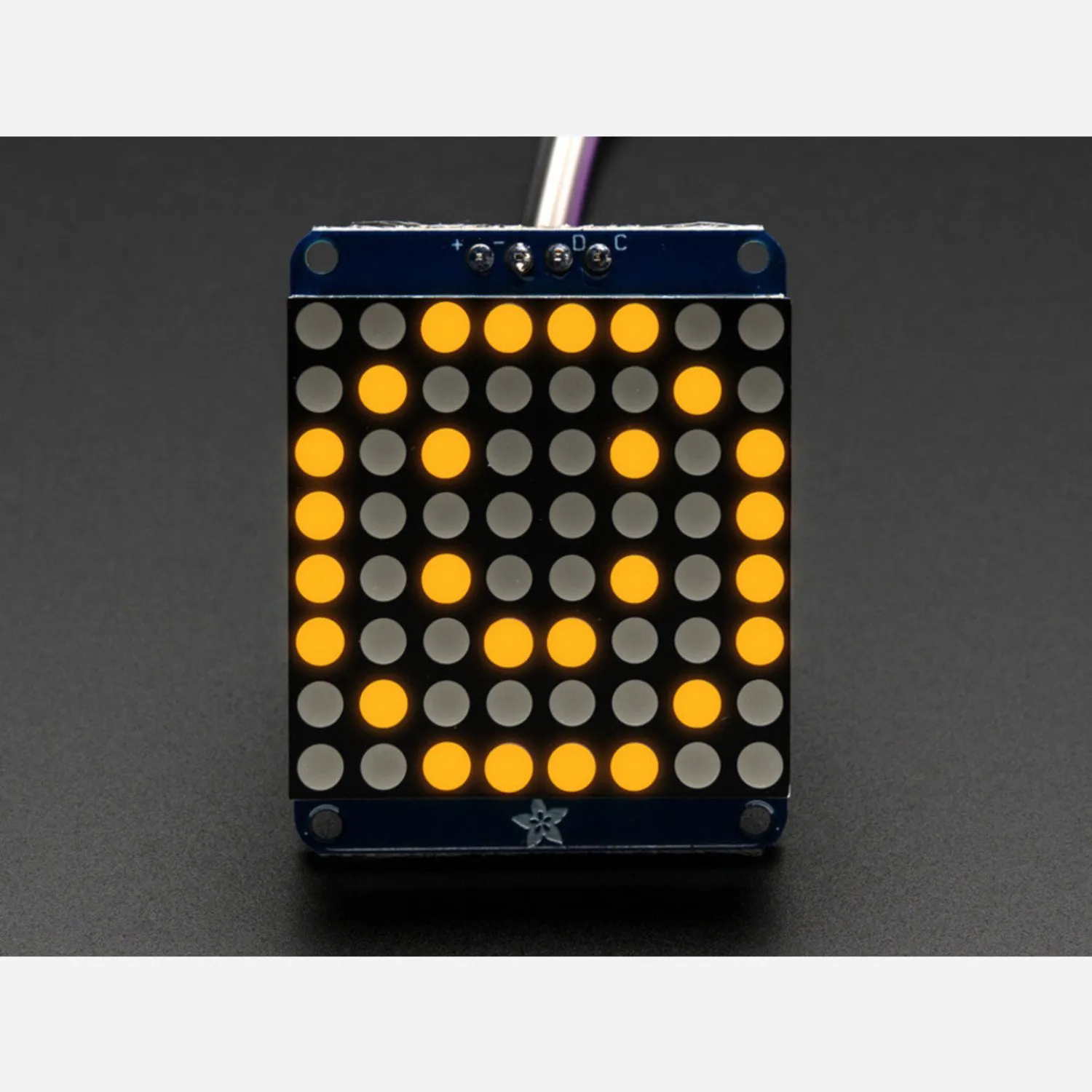 Photo of Adafruit Mini 0.7 8x8 LED Matrix w/I2C Backpack - Yellow