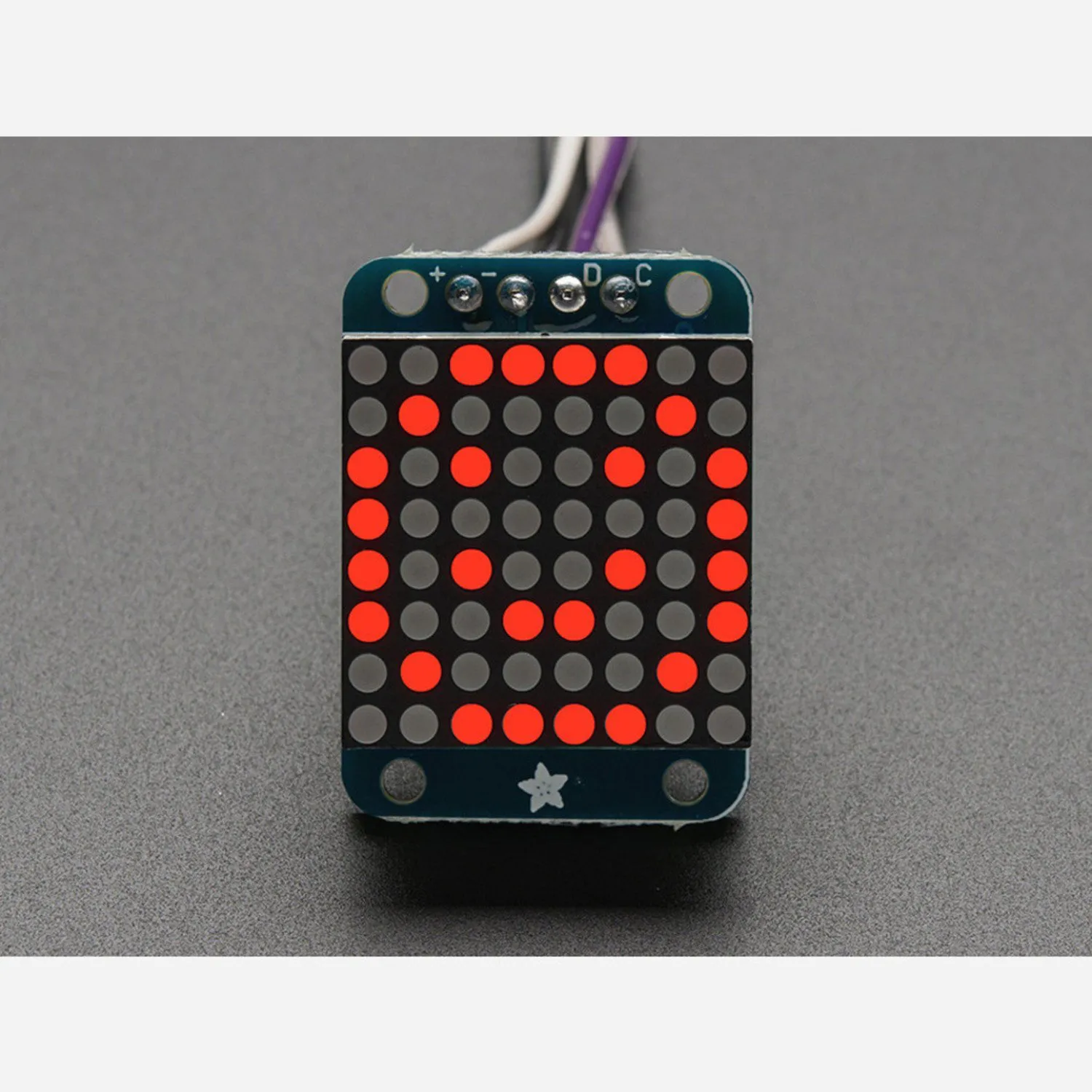 Photo of Adafruit Mini 0.7 8x8 LED Matrix w/I2C Backpack - Red