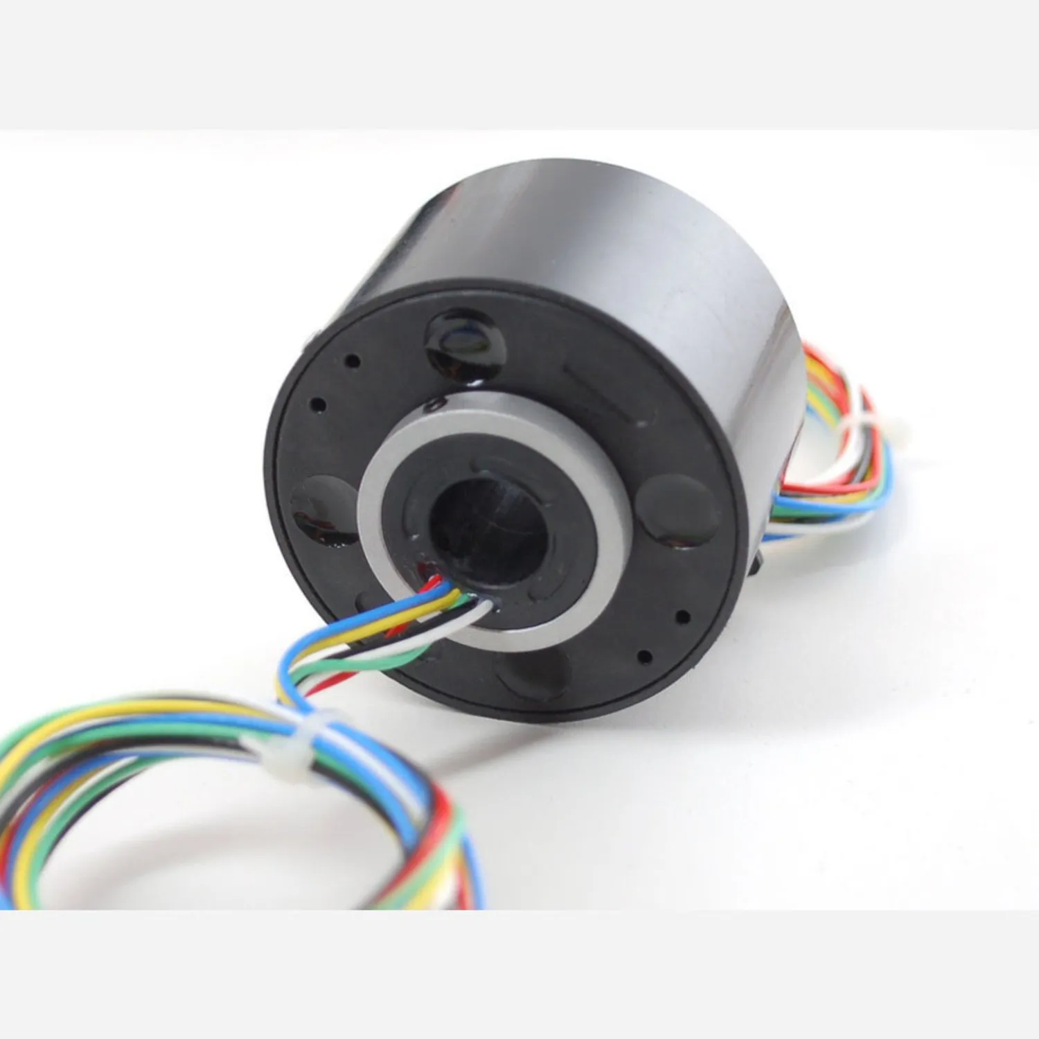 Photo of Toroid Slip Ring - 2.1 OD 1/2 ID, 6 wires, max 240V @ 5A