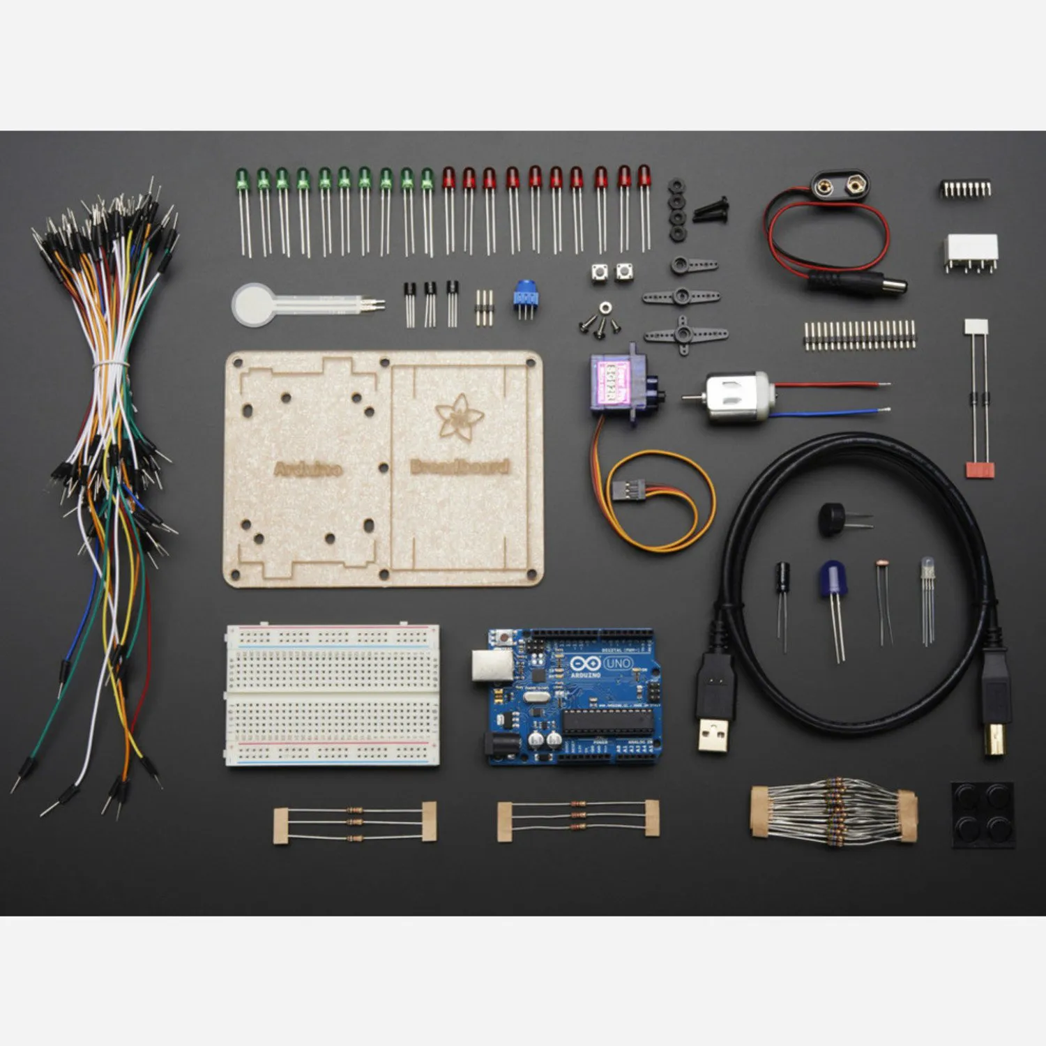 Photo of Adafruit ARDX - v1.3 Experimentation Kit for Arduino (Uno R3) [v1.3]