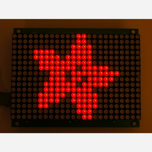 16x24 Red LED Matrix Panel - Chainable HT1632C Driver