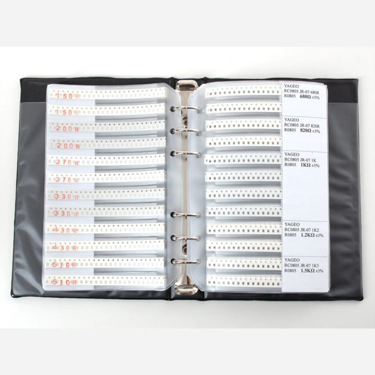 Photo of SMT/SMD 0805 Resistor and Capacitor Book - 3725 pieces