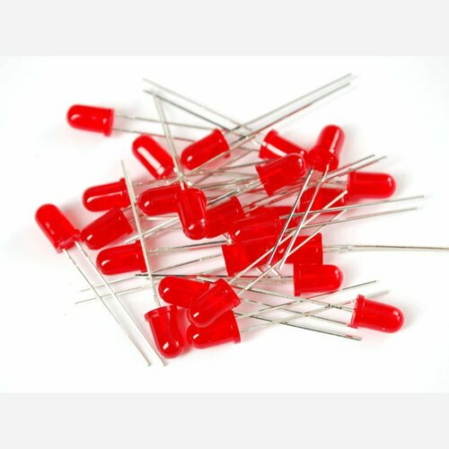 Diffused Red 5mm LED (25 pack)