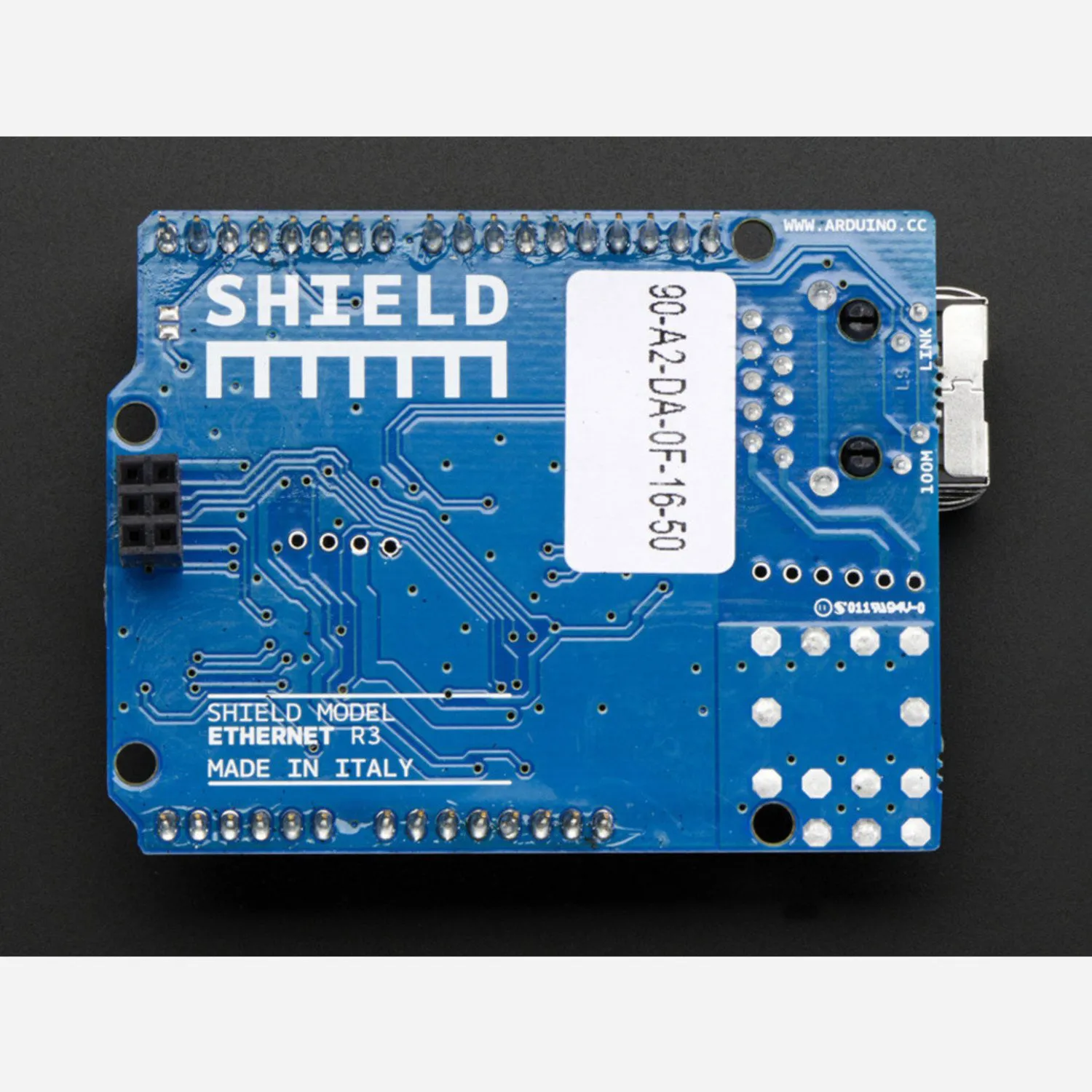 Photo of Arduino Ethernet shield R3 with micro SD connector - Assembled