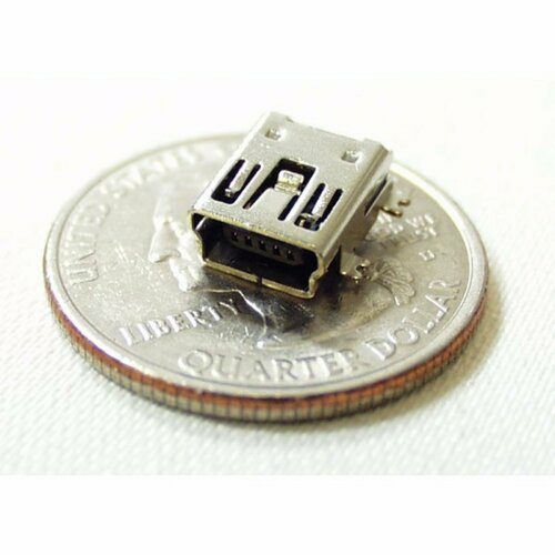 USB Mini-B SMD Connector (SparkFun PRT-00587) | Little Bird Australia