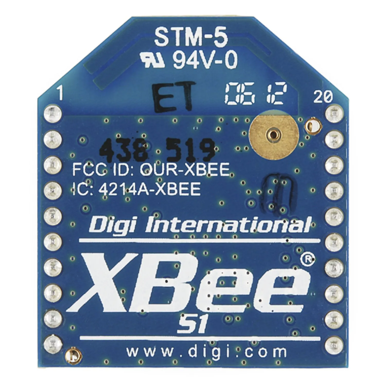 Photo of XBee 1mW Trace Antenna - Series 1 (802.15.4)