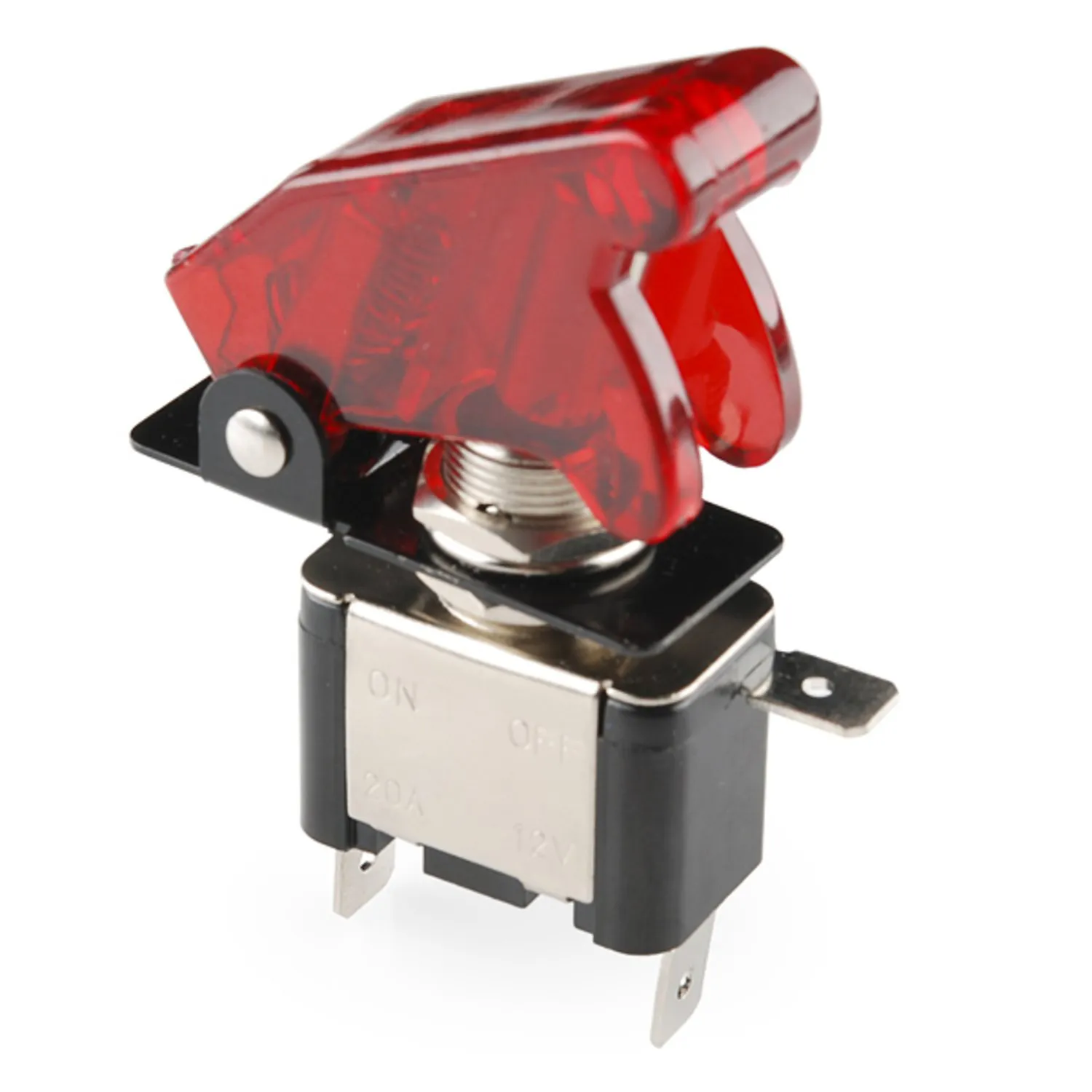 Photo of Toggle Switch and Cover - Illuminated (Red)