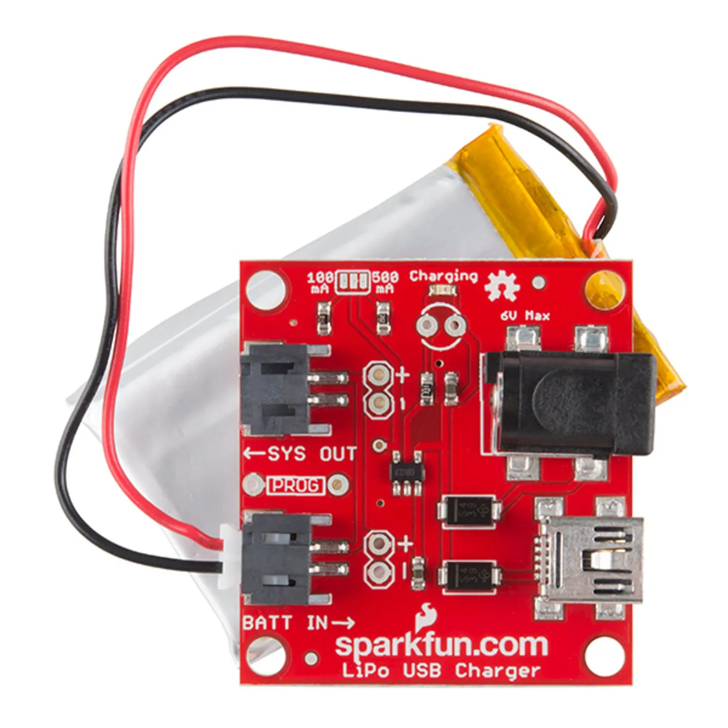Photo of SparkFun USB LiPoly Charger - Single Cell