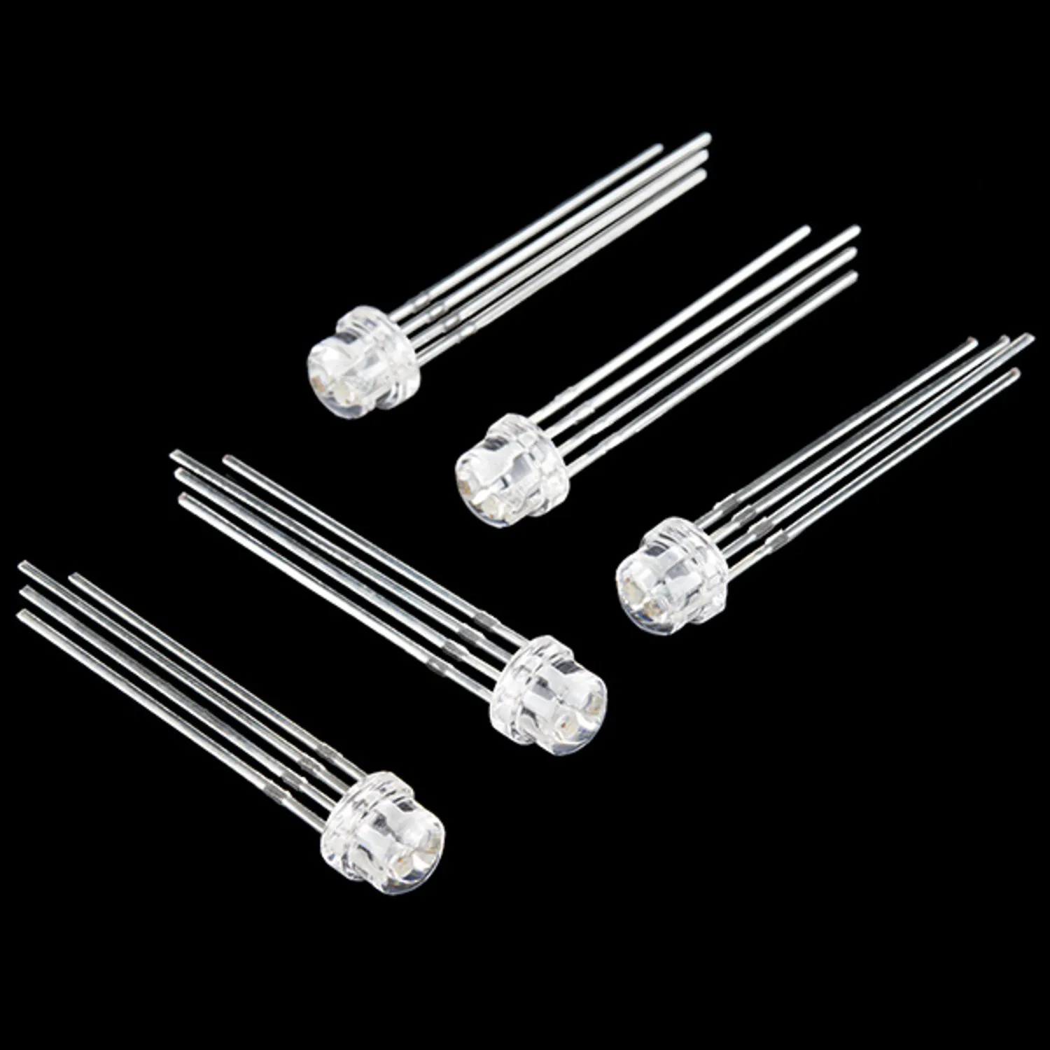 Photo of LED - RGB Addressable, PTH, 5mm Clear (5 Pack)