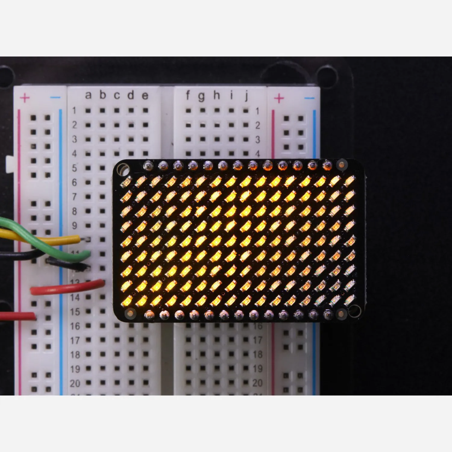 Photo of Adafruit LED Charlieplexed Matrix - 9x16 LEDs - Yellow