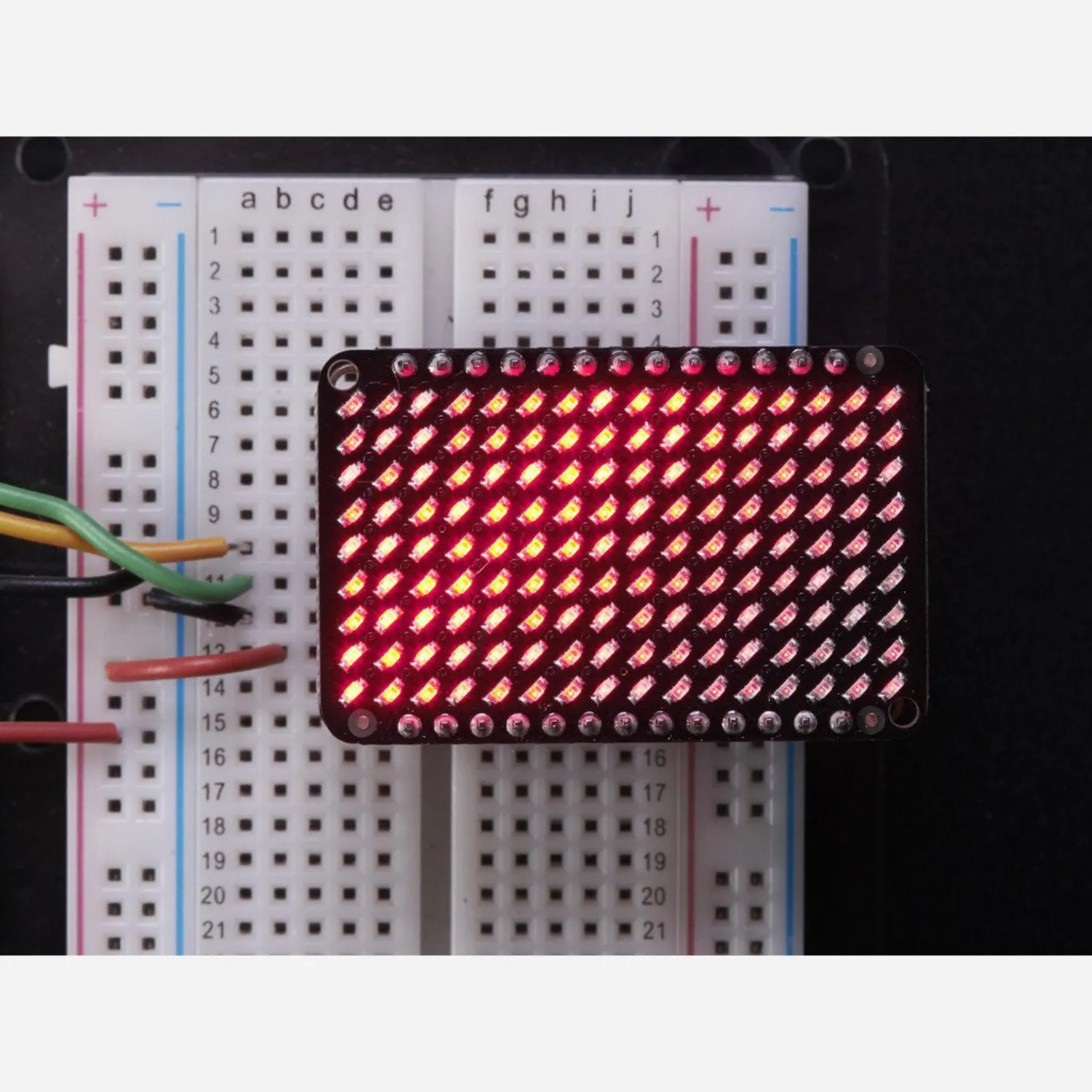 Photo of Adafruit LED Charlieplexed Matrix - 9x16 LEDs - Red
