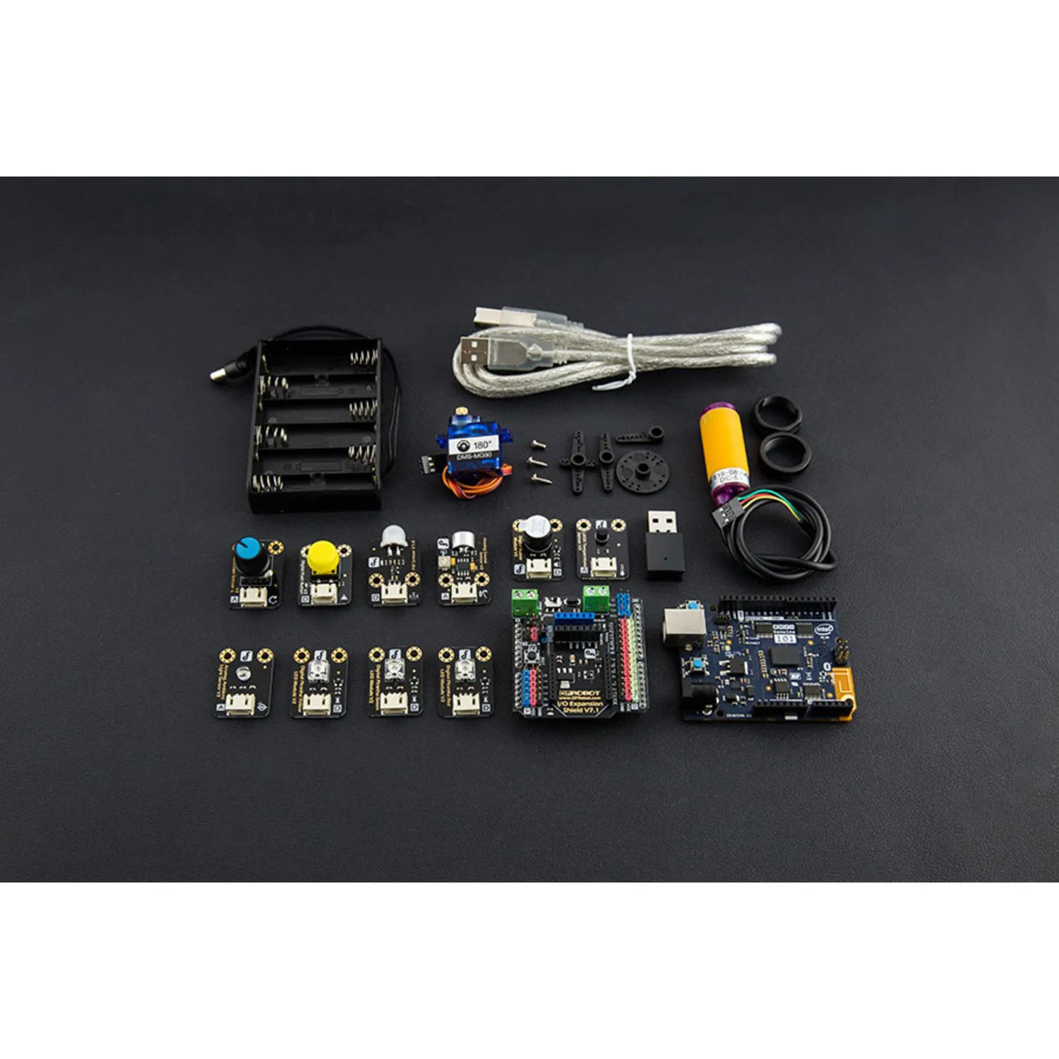 Photo of Gravity: Starter Kit for Genuino /Arduino 101 with Tutorials