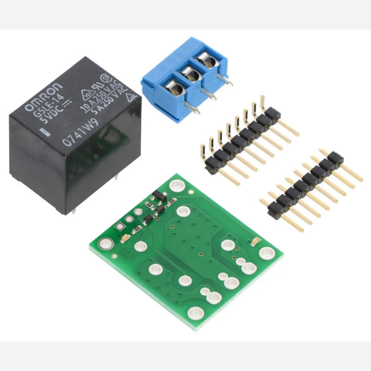 Photo of Pololu Basic SPDT Relay Carrier with 5VDC Relay (Partial Kit)