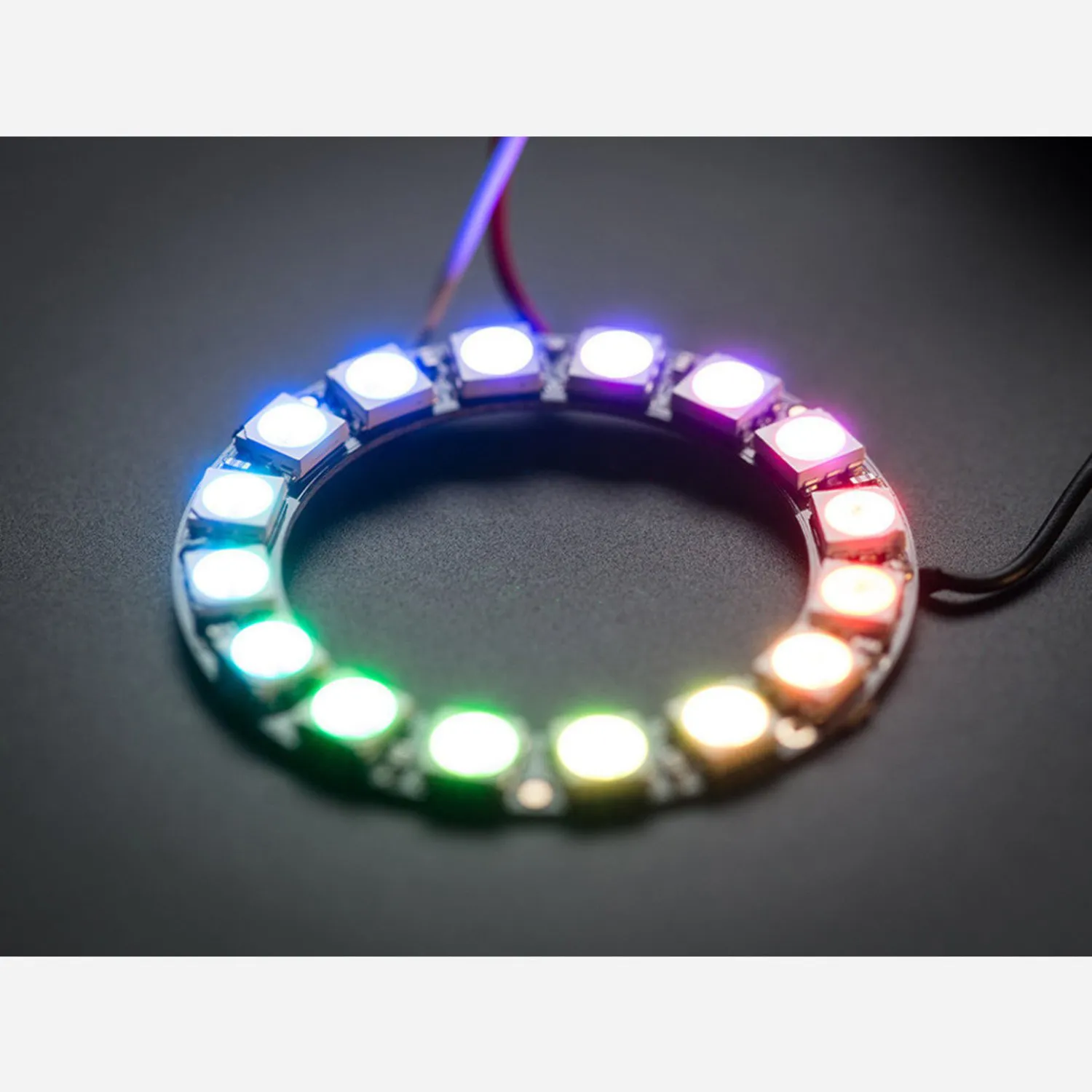 Photo of Adafruit NeoPixel Ring - RGB LED w/ Integrated Drivers - 16 pixel