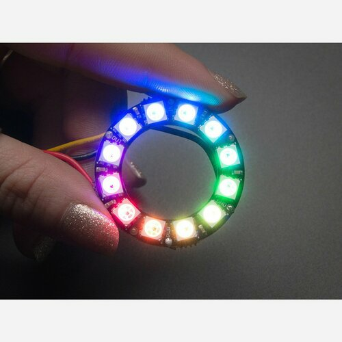 Adafruit NeoPixel Ring - RGB LED w/ Integrated Drivers - 12 pixel
