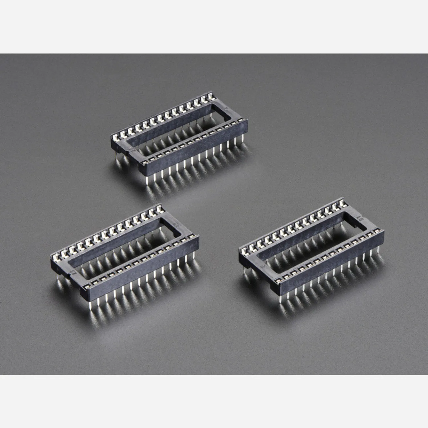 Photo of IC Socket - for 28-pin 0.6 Chips - Pack of 3