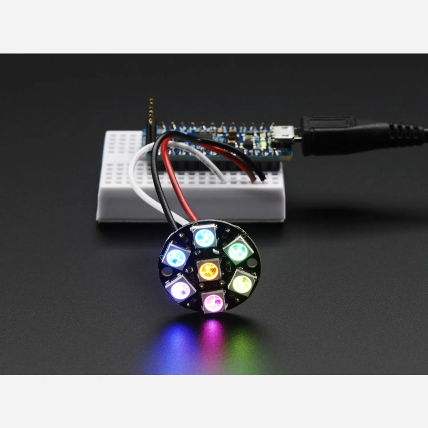 Photo of NeoPixel Jewel - 7 x 5050 RGB LED with Integrated Drivers