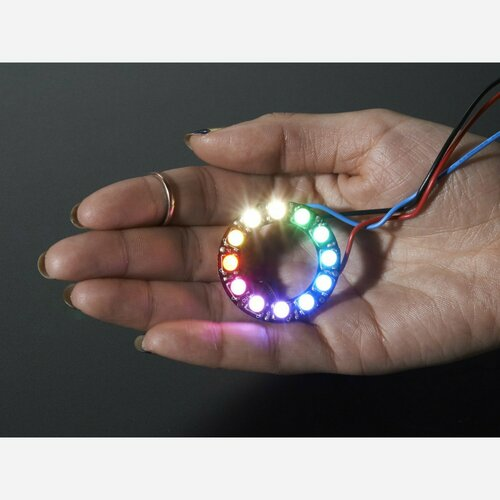 NeoPixel Ring - 12 x 5050 RGBW LEDs w/ Integrated Drivers - Natural White - ~4500K