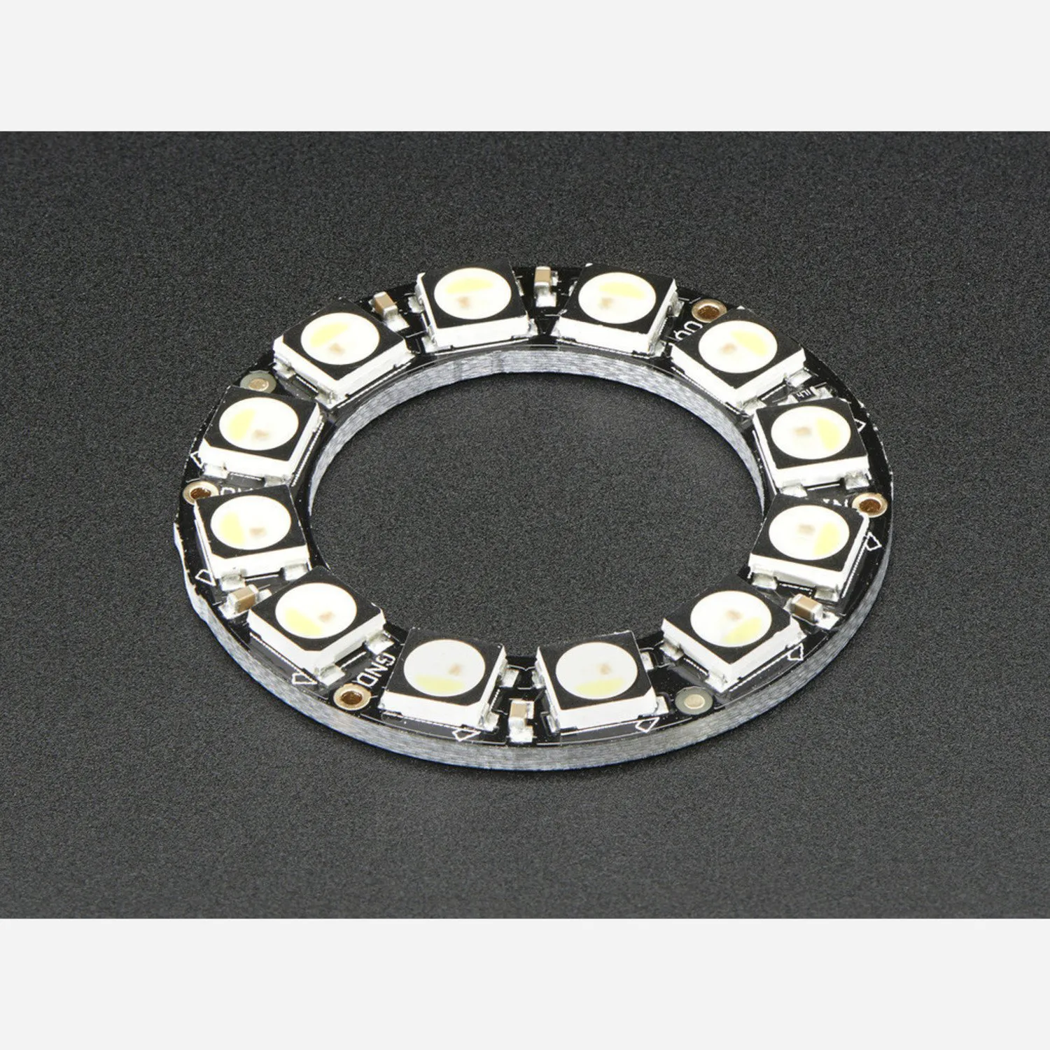 Photo of NeoPixel Ring - 12 x 5050 RGBW LEDs w/ Integrated Drivers - Natural White - ~4500K
