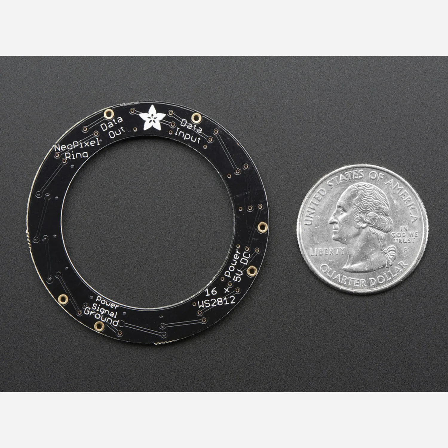 Photo of NeoPixel Ring - 16 x 5050 RGBW LEDs w/ Integrated Drivers - Natural White - ~4500K