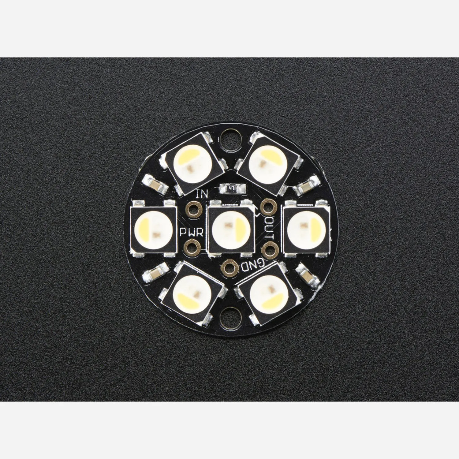 Photo of NeoPixel Jewel - 7 x 5050 RGBW LED w/ Integrated Drivers - Warm White - ~3000K