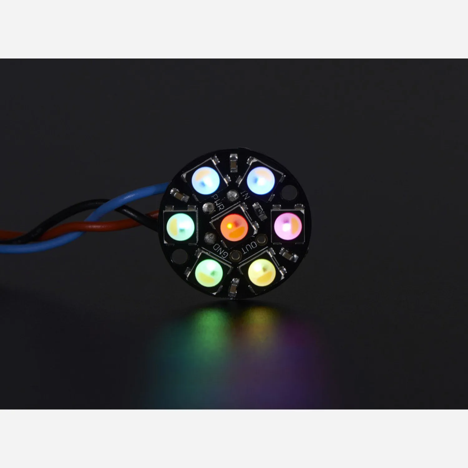 Photo of NeoPixel Jewel - 7 x 5050 RGBW LED w/ Integrated Drivers - Warm White - ~3000K