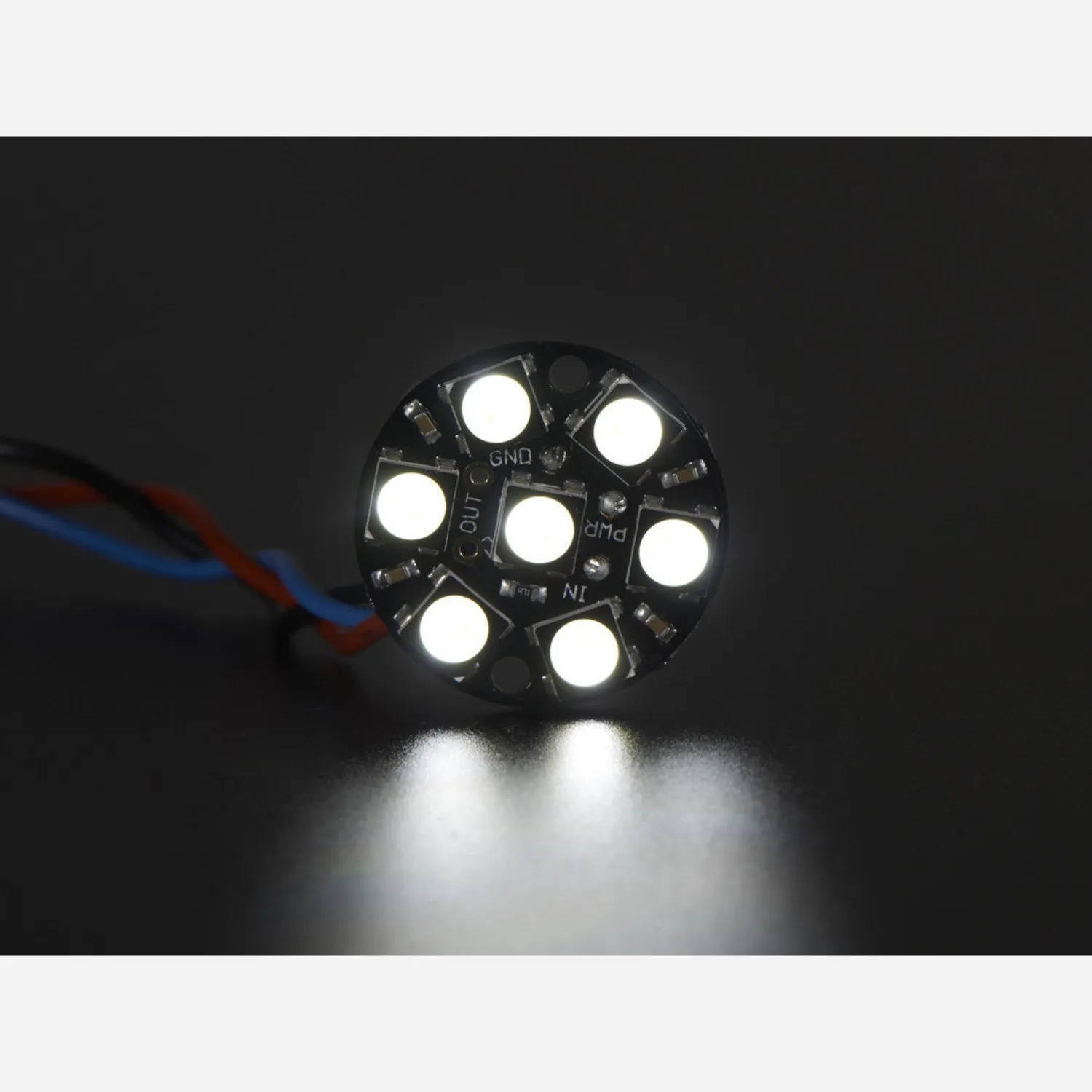 Photo of NeoPixel Jewel - 7 x 5050 RGBW LED w/ Integrated Drivers - Cool White - ~6000K