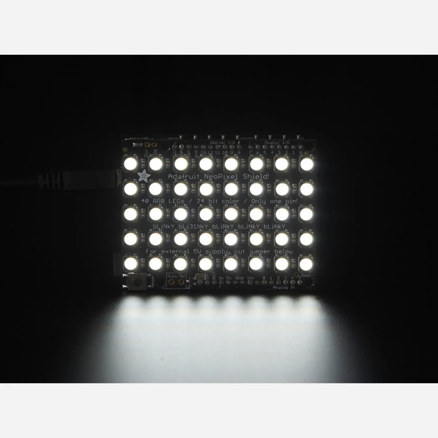 Photo of Adafruit NeoPixel Shield - 40 RGBW - Cool White - ~6000K