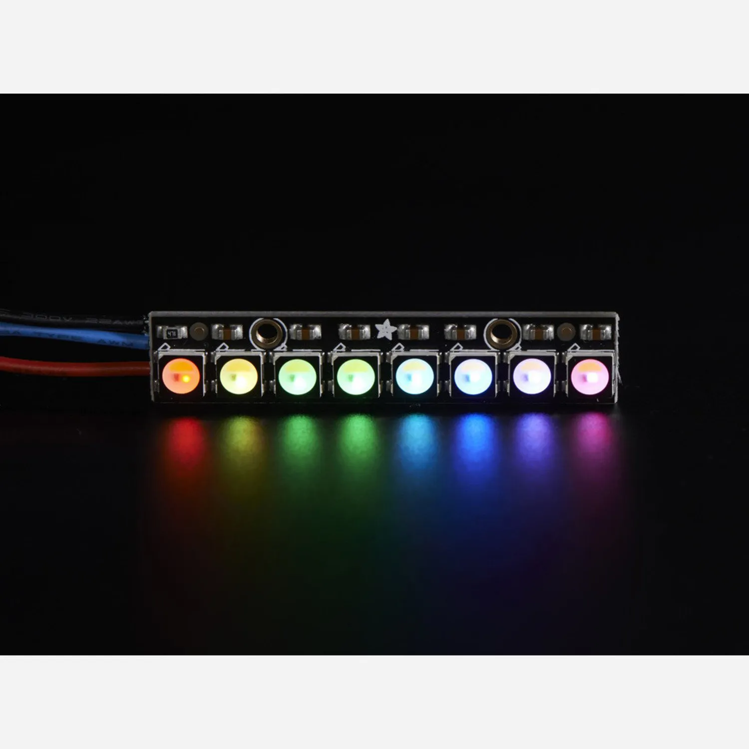 Photo of NeoPixel Stick - 8 x 5050 RGBW LEDs - Natural White - ~4500K