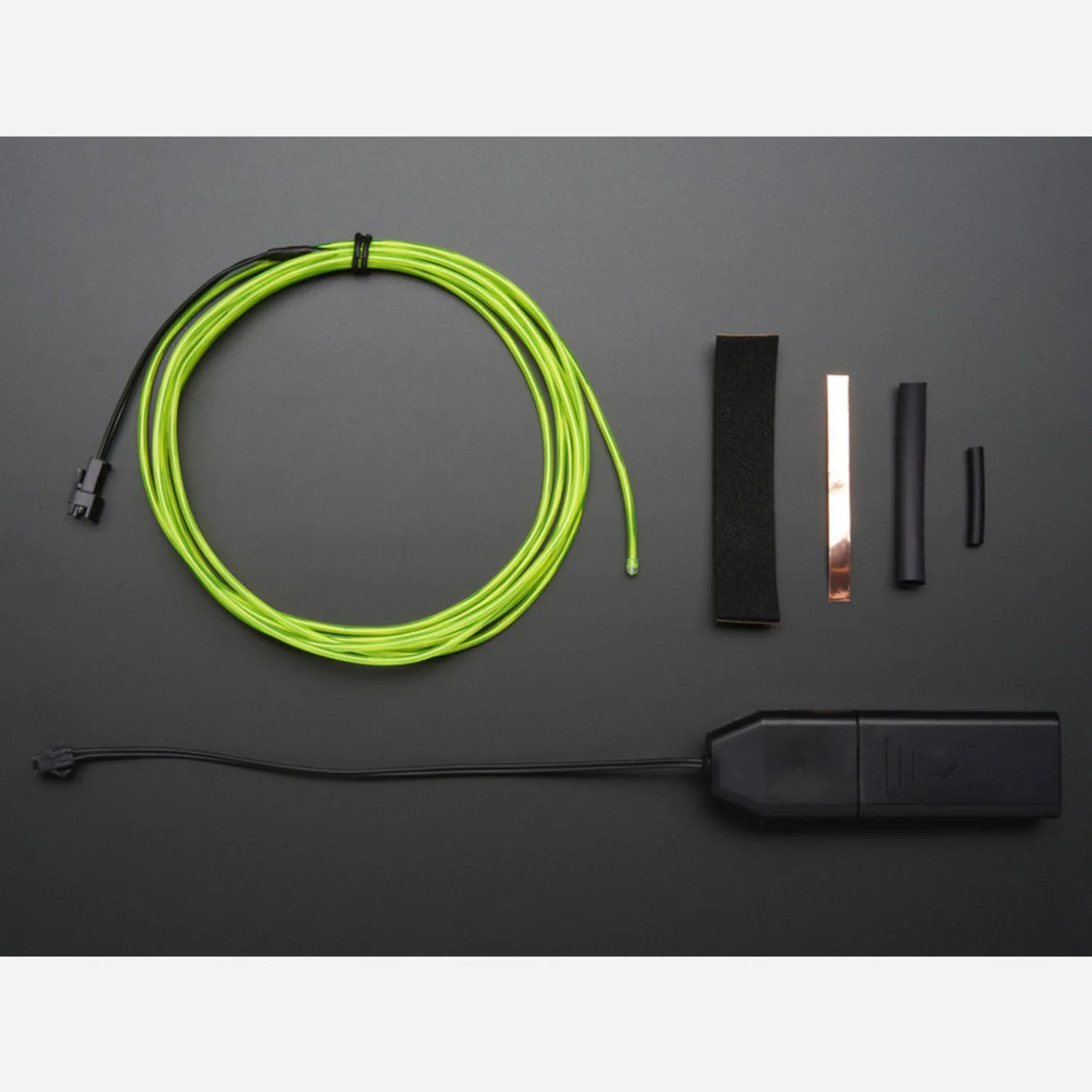 Photo of EL wire starter pack - Green 2.5 meter (8.2 ft)