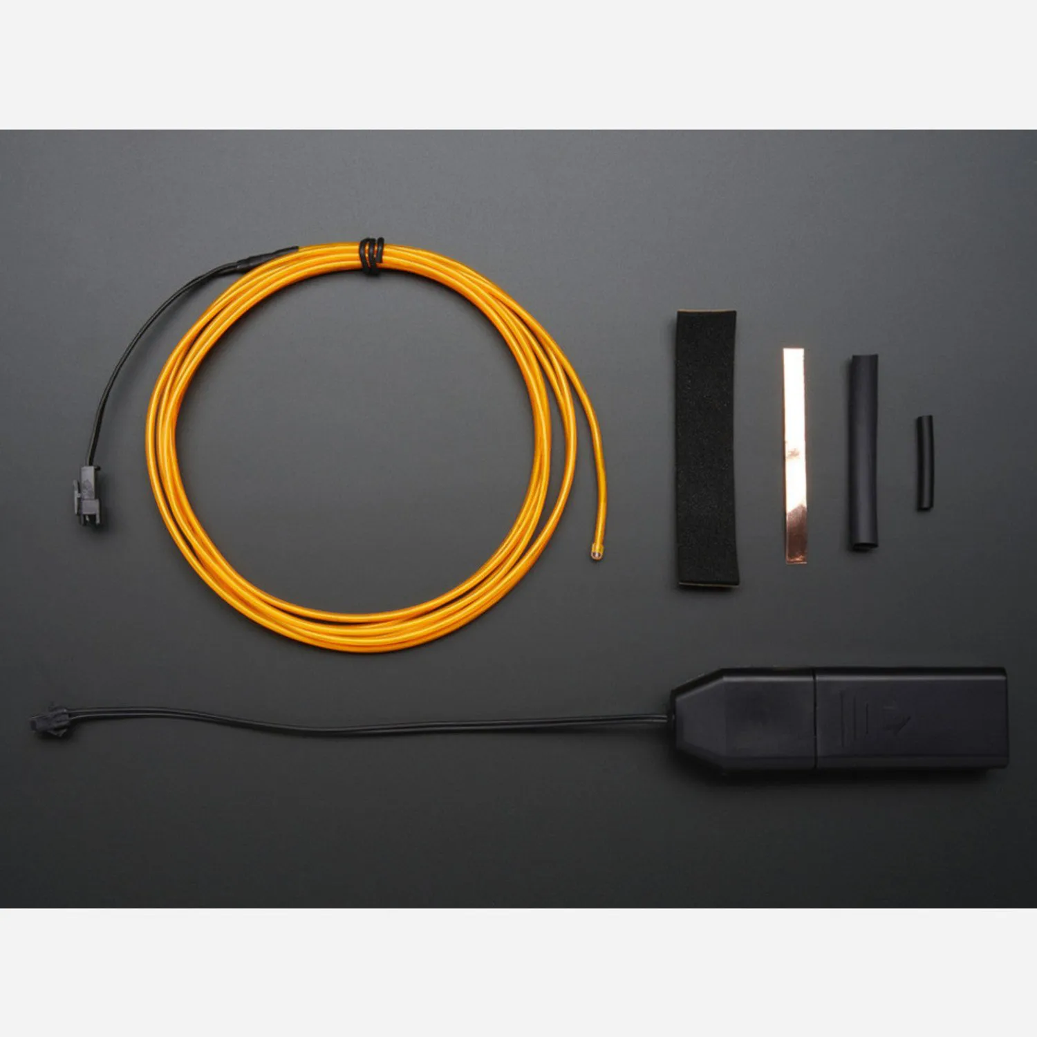 Photo of EL wire starter pack - Yellow 2.5 meter (8.2 ft)