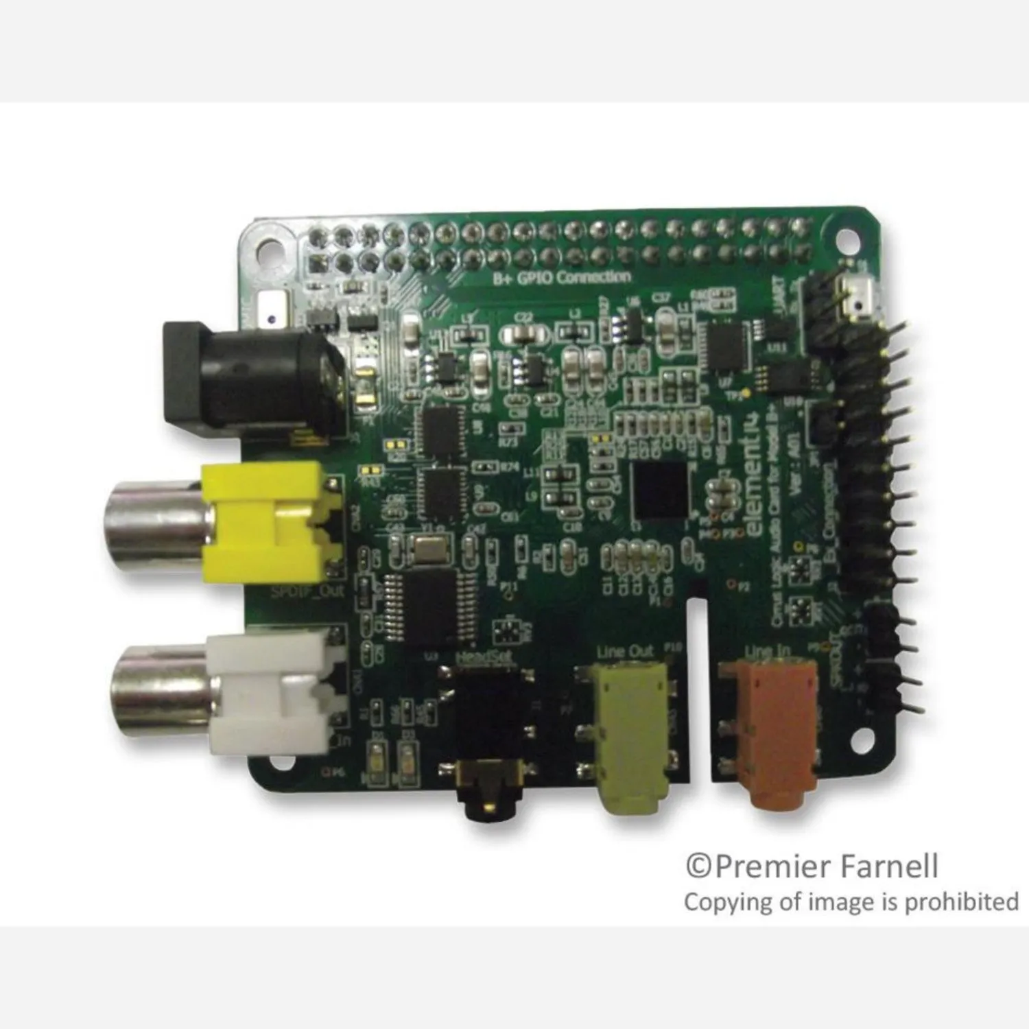 Photo of Audio Card for Raspberry Pi B+, 2B