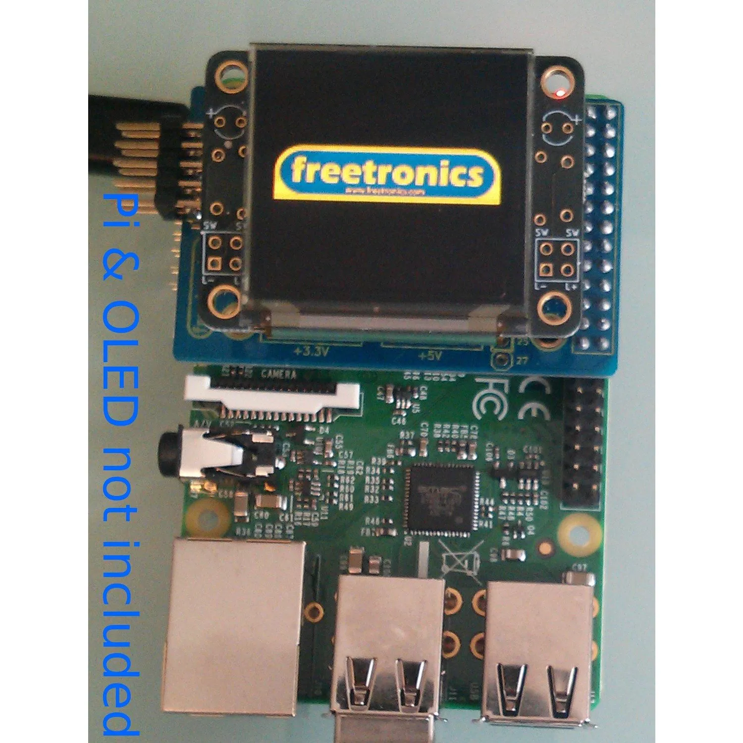 Photo of PiScreen OLED adapter for Raspberry Pi