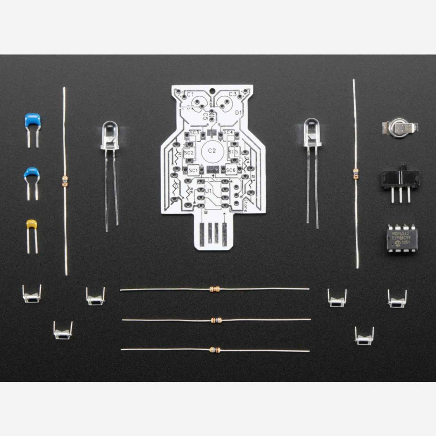 Photo of Solar Powered Owl Blinky LED Pendant Kit from Lumen Electronic