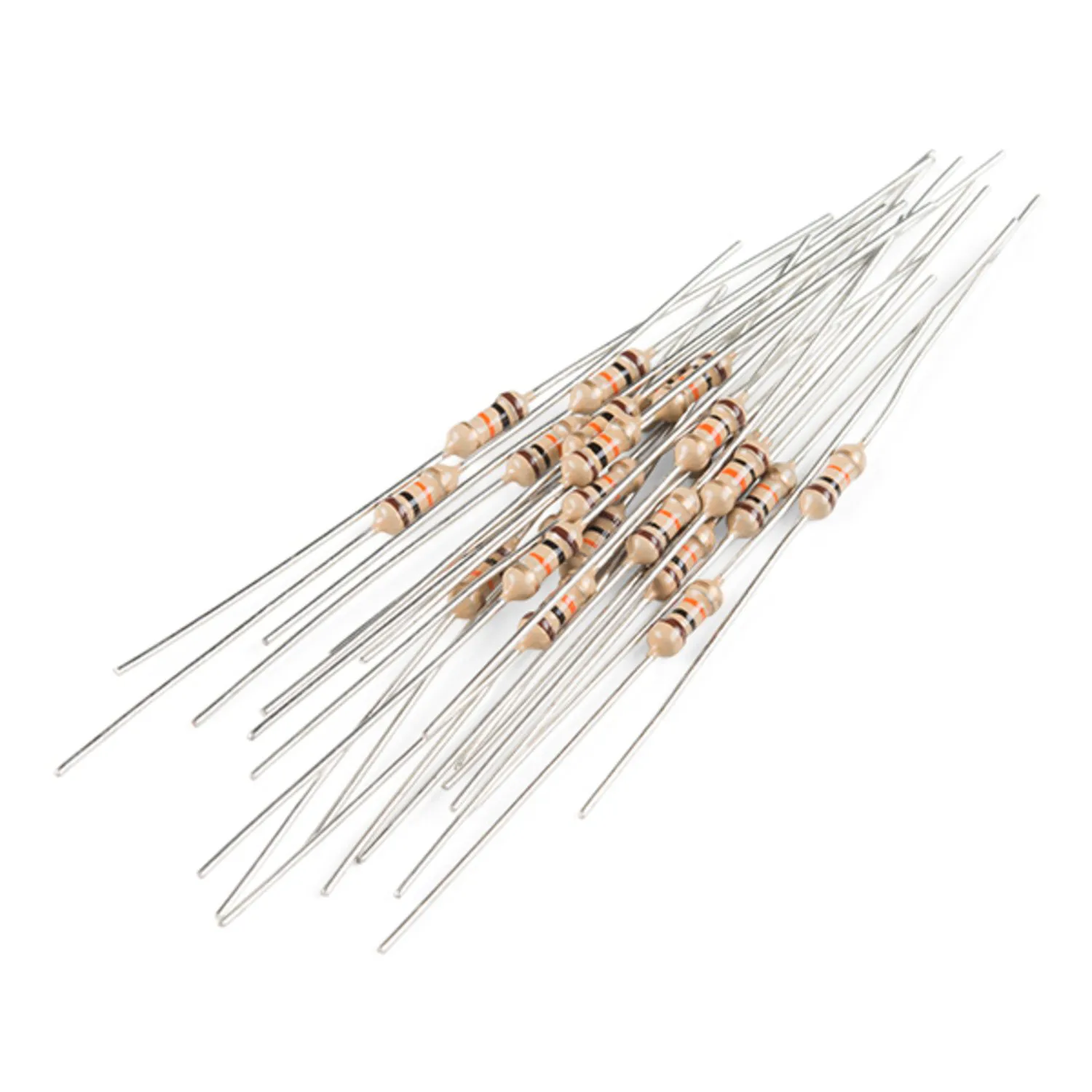 Photo of Resistor 10K Ohm 1/4 Watt PTH - 20 pack (Thick Leads)