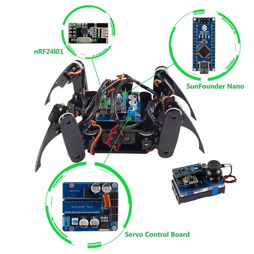 sunfounder crawling quadruped robot