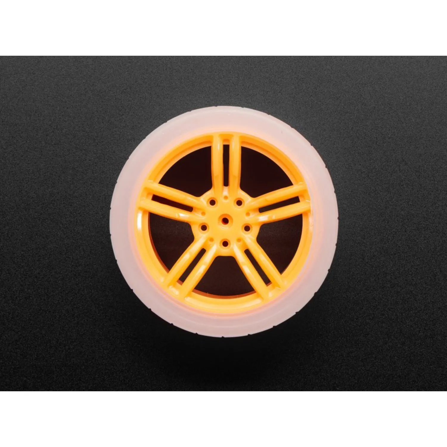 Photo of Orange and Clear TT Motor Wheel for TT DC Gearbox Motor