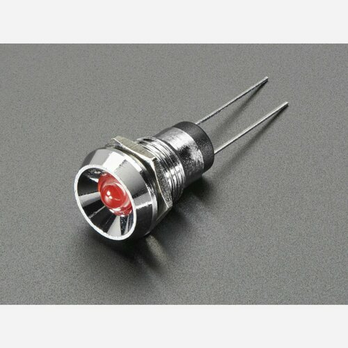 5mm Chromed Metal Wide Concave Bevel LED Holder - Pack of 5