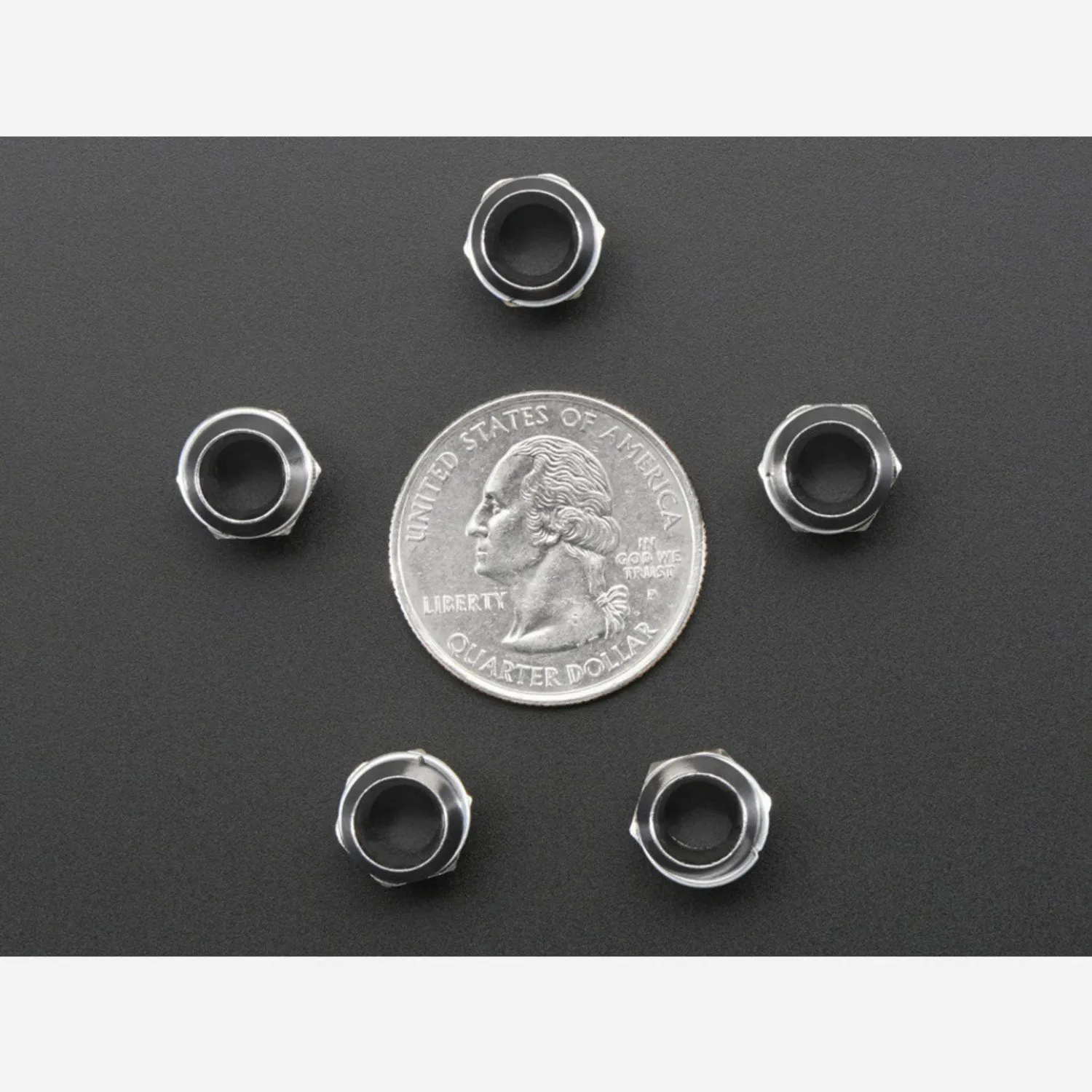 Photo of 5mm Chromed Metal Narrow Bevel LED Holder - Pack of 5